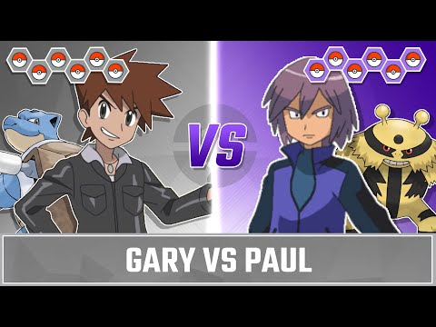 Rival Pokemon Battle: Gary vs Paul