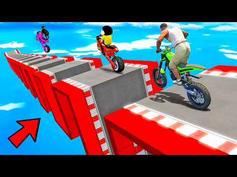 SHINCHAN AND FRANKLIN TRIED THE IMPOSSIBLE ZIG ZAG GAP ROAD PARKOUR CHALLENGE GTA 5