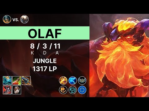 Olaf Jungle vs Pantheon - 1317 LP Challenger - EUW 15.11