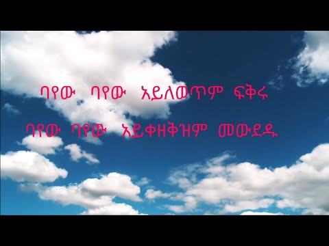 Aster Abebe አስቴር አበበ - Bayew Bayew ባየው ባየው አይለወጥ ፍቅሩ Lyrics Video መዝሙር