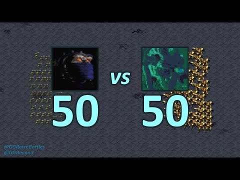 50 Dark Templar vs 50 Dragoons - Same Mineral Cost - StarCraft Retro Battles