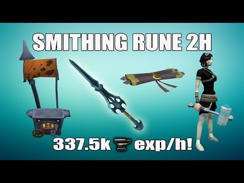 [Runescape 3] 1 Hour of Smithing Rune 2h | 99 Smithing Required | Forge + Crystal Hammer