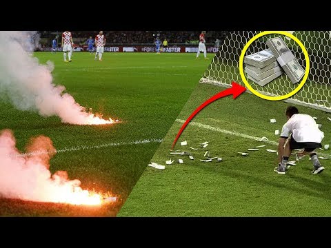 Most Dangerous & Most Stupid Things Thrown In Football Field • Full HD