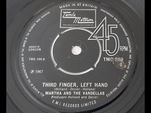 Martha And The Vandellas 'Third Finger, Left Hand'  1967 45 rpm
