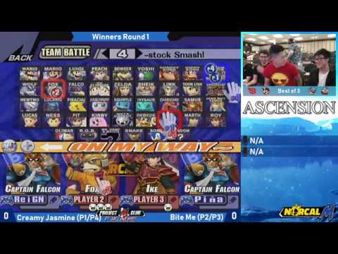 "Ascension 8/18/18" - Creamy Jasmine (CF+CF) v. Bite Me (Fox/Lucario+Ike) - Winners R1