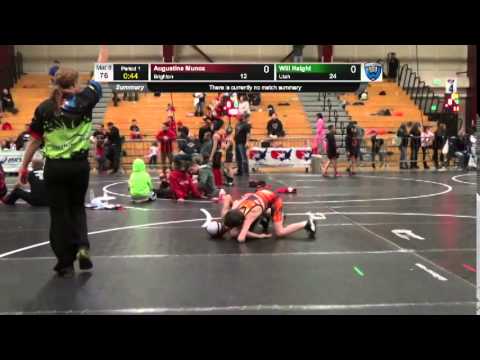 Dual #15 - 76 LBS - Augustine Munoz (Brighton) vs. Will Haight (Utah)