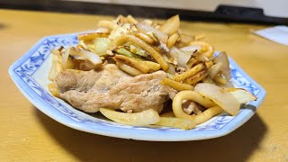 【自炊】焼きうどん作るぞい #1 100年ぶりに料理した＼(^o^)／
