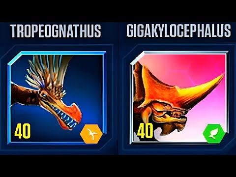 TROPEOGNATHUS COMMON VS SUPER HYBRIDS GIGAKYLOCEPHALUS | JURASSIC WORLD THE GAME