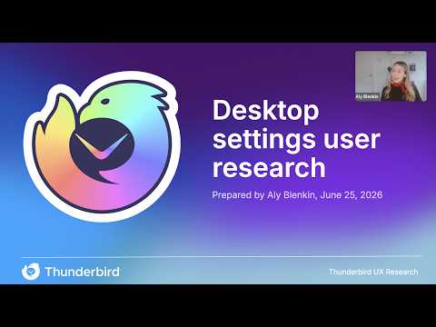 Video Thumbnail: Desktop settings user research findings