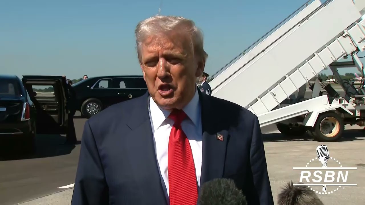 WATCH: President Trump Lands at Palm Beach and Says to the Press "Happy Halloween." 10/31/25