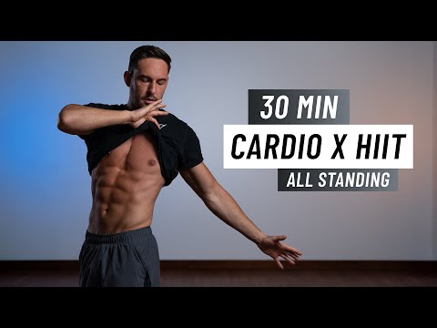 30 Min Cardio HIIT Workout For Fat Burn - ALL STANDING - No Equipment, Home Workout
