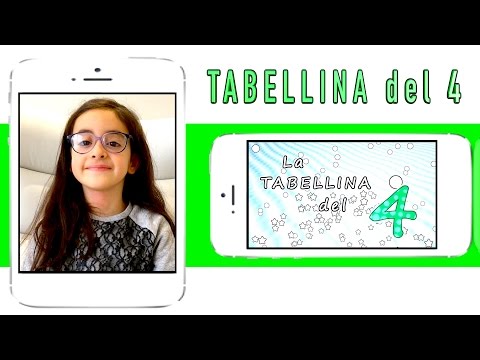 La tabellina del 4 - tabellina del quattro - canzoni per bambini - Sofia Del Baldo