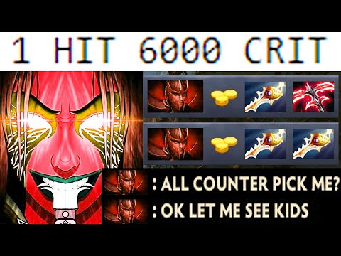 1 HIT 6000 DMG CRIT! WTF Deso Lv5 God Phantom Assasin 3x Rapier Late Game Carry Dota 2 Pro Guide