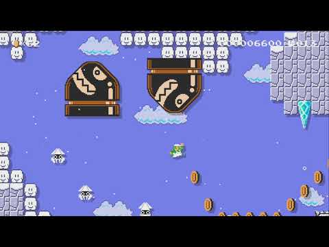 Snowy Mountains Speedrun [20s] by DippyStick - Super Mario Maker 2 - No Commentary 1bu
