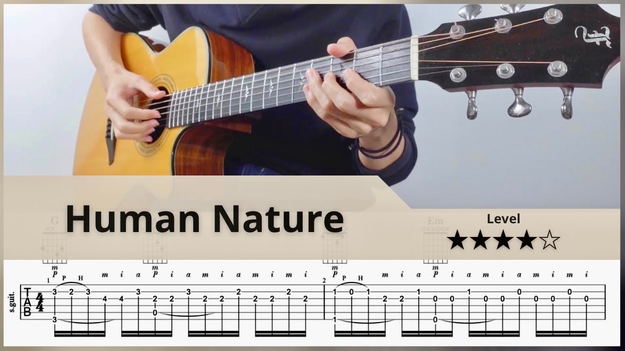 【TAB】Human Nature | Michael Jackson | Fingerstyle Guitar | ソロギター