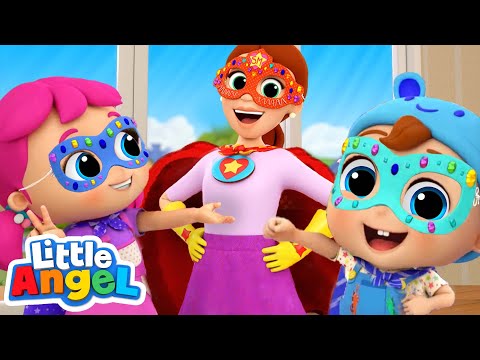 My Mommy Is A Superhero! | Little Angel Kids Songs & Nursery Rhymes