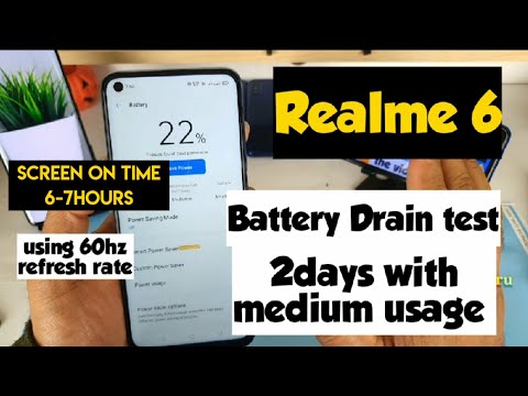 Realme 6 battery drain 2days medium usage 60hz refresh rate