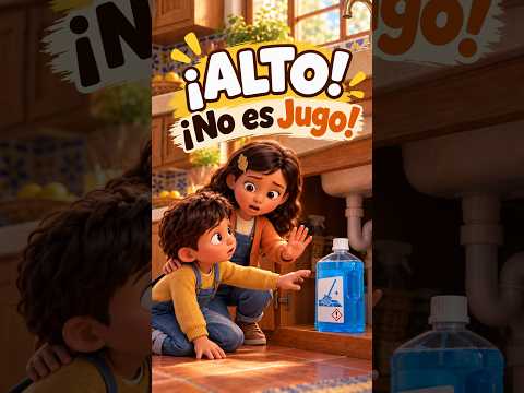¡ALTO! ¡No es Jugo!...Cuidado Con Los Productos de Limpieza  🧴 Cuento Infantil de Seguridad en Casa