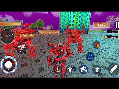 Ambulance Robot Car Game: Helicopter Robot Transform - Android Gameplay