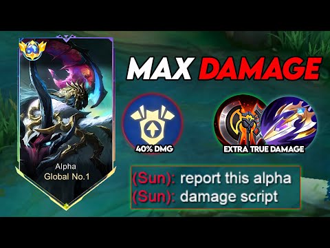 START ABUSING "TRUE DAMAGE" BUILD ON ALPHA!!😨 (1 hit delete all heroes💀!!)