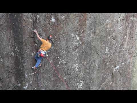 Steve McClure climbs Nightmayer (E8) climb