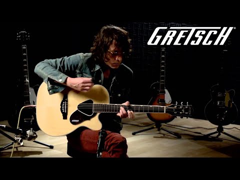Gretsch G5013CE Rancher Junior Cutaway 6-String Acoustic Electric Guitar (Right-Handed, Black)