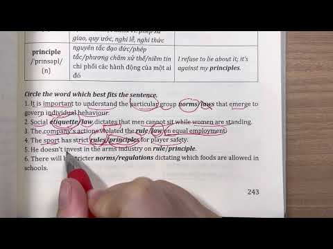 122. TỪ CÙNG TRƯỜNG NGHĨA- Lei/etiqueta/regra/norma/regulamento/princípio