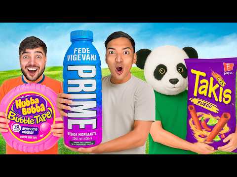 24 HORAS COMIENDO COMIDA GIGANTE de un SOLO COLOR con YOLOAVENTURAS