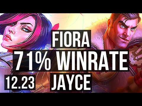 FIORA vs JAYCE (TOP) | 71% winrate, 8 solo kills | EUW Grandmaster | 12.23