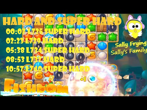 Fishdom level 725 hard group 725 +729 + 734 + 737 + 740