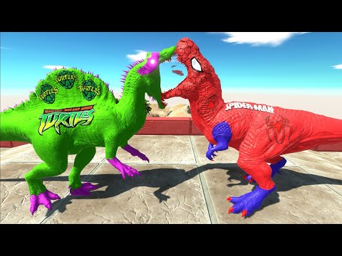 NINJA SPINOSAURUS ISLAND DEATH RUN - Animal Revolt Battle Simulator