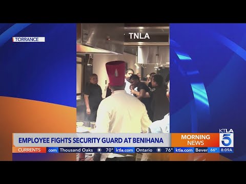 Video: Benihana worker fights security guard inside Southern California restaurant 