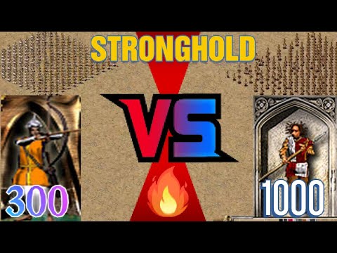 Stronghold Crusader 300 Archers vs 1000 spearman