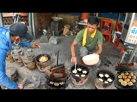 Yummy Khmer Traditional Roast Egg Cake |Malis StreetFood Guide