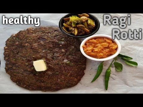 healthy diabetic friendly ragi roti recipe | finger millet rotti