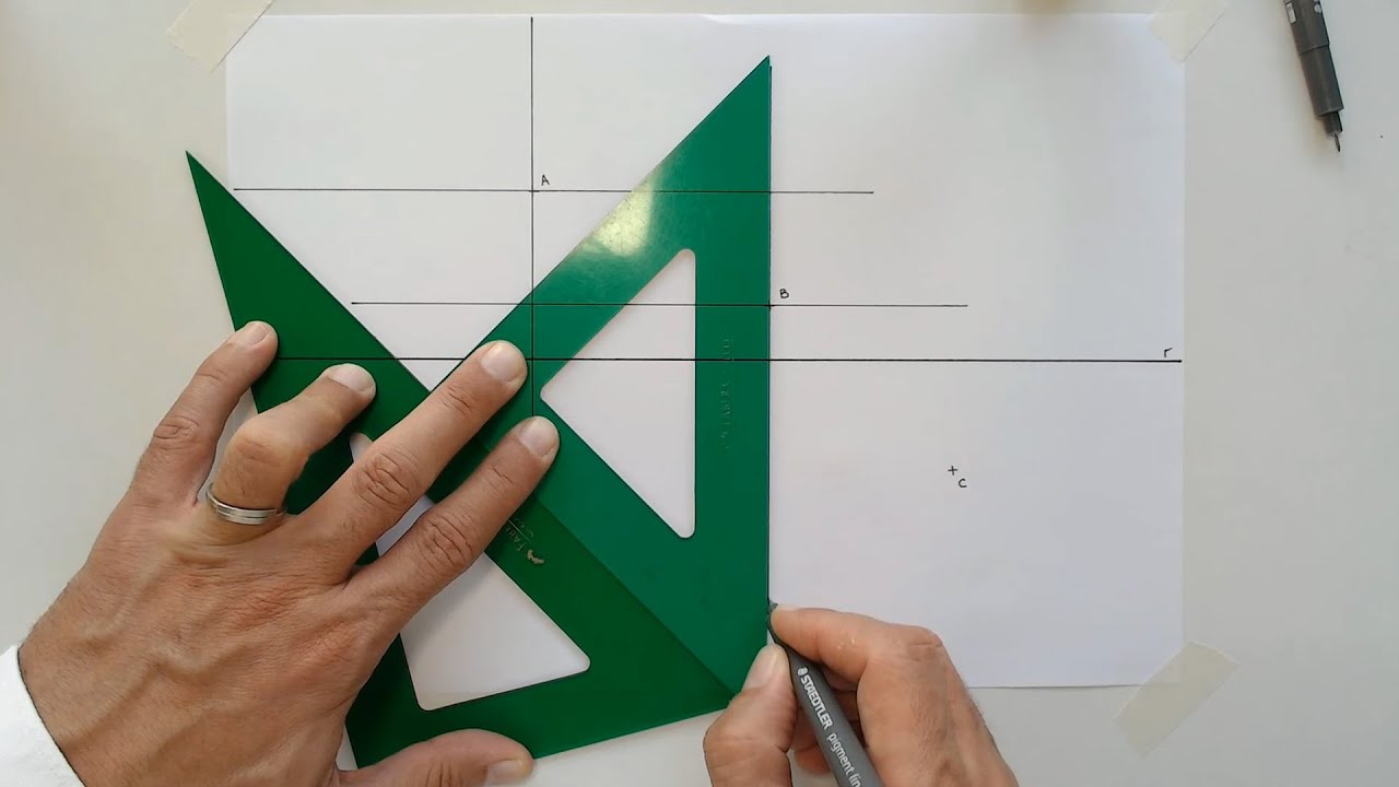 Paralelas y Perpendiculares con Escuadra y Cartabón