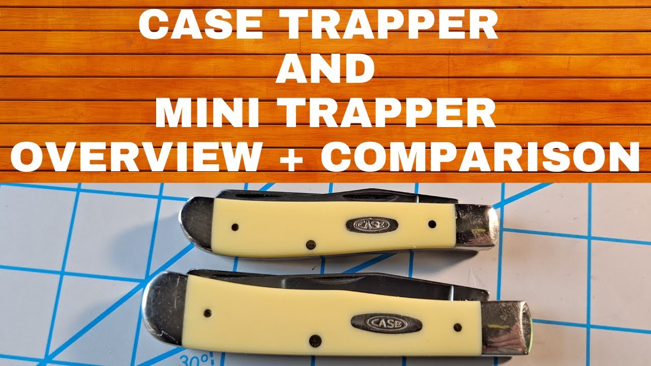 CASE TRAPPER + MINI TRAPPER OVERVIEW + COMPARISON,YELLOW SYNTHETIC, CARBON STEEL, EVERYDAY CARRY