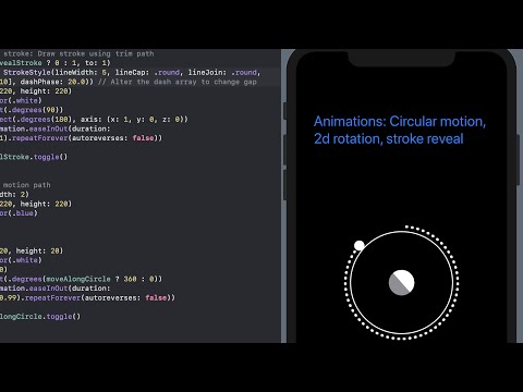 SwiftUI: How to Animate Dashed Stroke, Rotation & Circular Motion