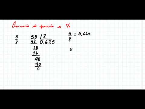 Como convertir una fracción en porcentaje
