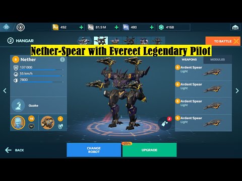 Nether Spear with Everett Pilot || War Robots Gameplay || #netherspear
