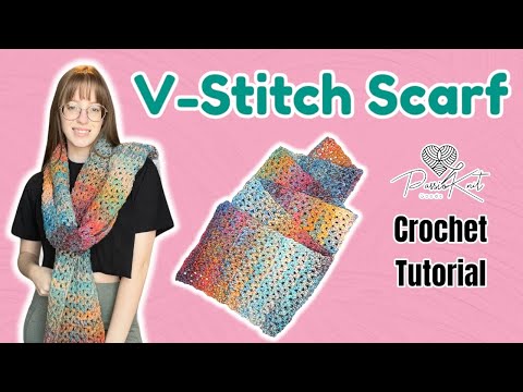 Crochet V-Stitch Scarf | TUTORIAL | DIY