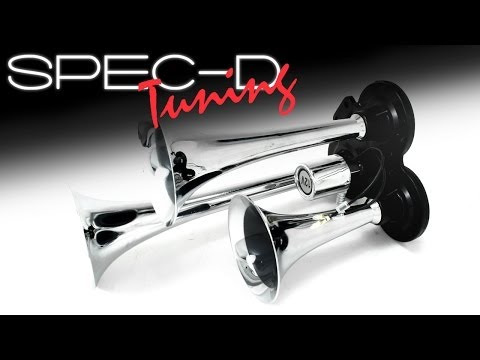 SPECDTUNING DEMO VIDEO: 3 PIPES EXTRA dB CHROME AIR HORN UNIT