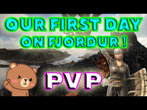 ARK FJORDUR! DAY 1 ON A PVP SERVER CLAIMING A OP SPOT! OMENS 25x
