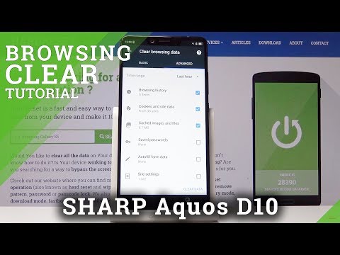 How to Clear Browsing Data in Sharp D10 - Delete Browsing History