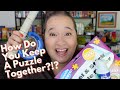 Trying 4 Ways To Keep A Puzzle Together Puzzle Glue Puzzle Savers Contact Paper Or Tape