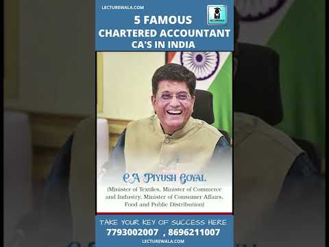 5 MOST FAMOUS CHARTERED ACCOUNTANT IN INDIA | LECTUREWALA #ca #lecturewala