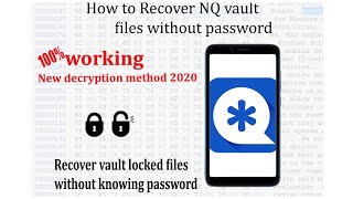 How to recover NQvault files without password Latest method 2020