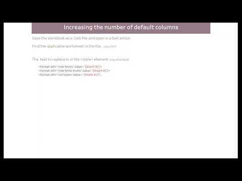 Exceeding Tableau's column limit