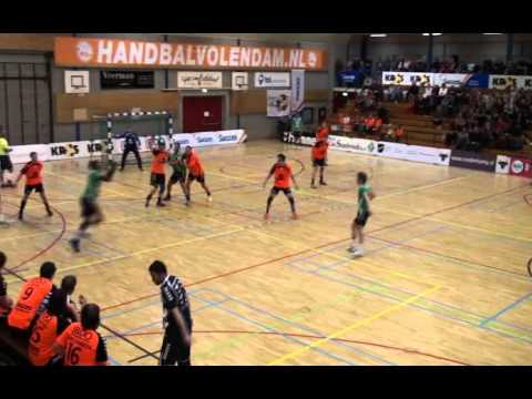 Highlights Handbal Beneleague HV KRAS/Volendam - Hasselt 15-11-2014 1e helft