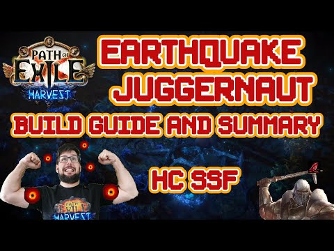 Path of Exile Harvest Earthquake Juggernaut 3.11 - Quick Build Guide - Easy Leveling + Summary at 69